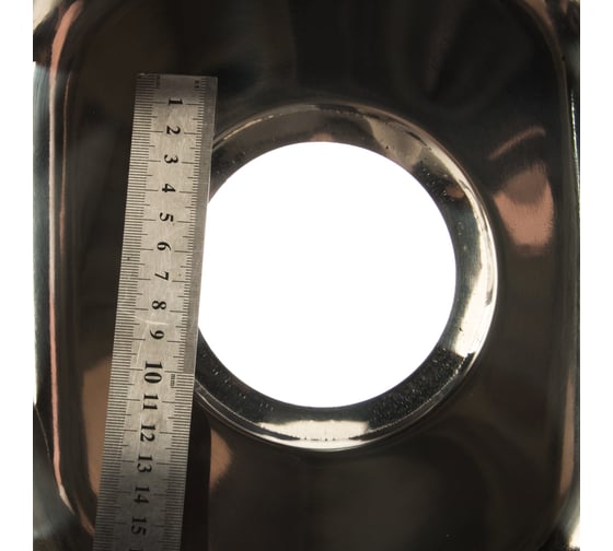 Мойка SINKLIGHT нержавеющая сталь, врезная, квадрат 380х380 0.6/160 выпуск 3 1/2 глянец 72010