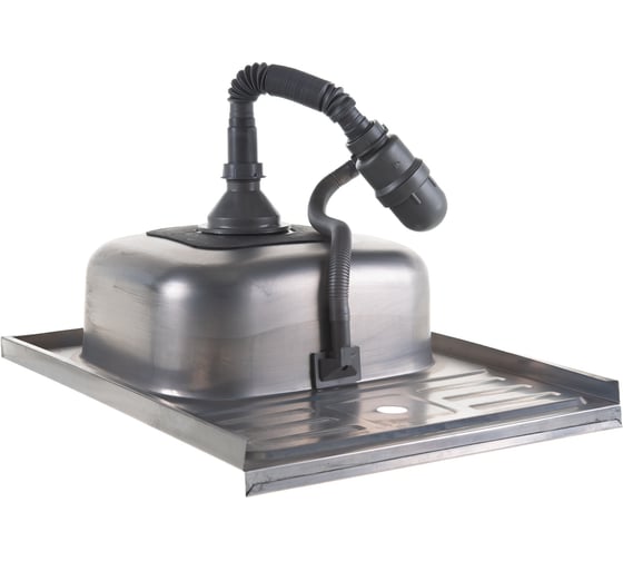 Мойка SINKLIGHT нержавеющая сталь, накл. прямоугольник 500х600 0.8/180 выпуск 3 1/2 глянец 72152
