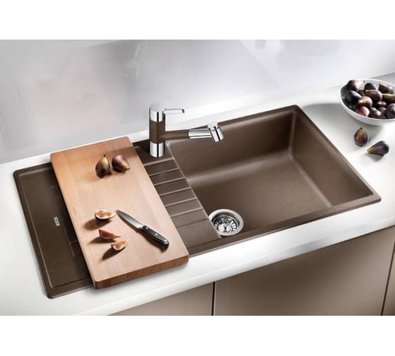Мойка BLANCO ZIA XL 6S Silgranit PuraDur кофе, без клапана автомата 517577
