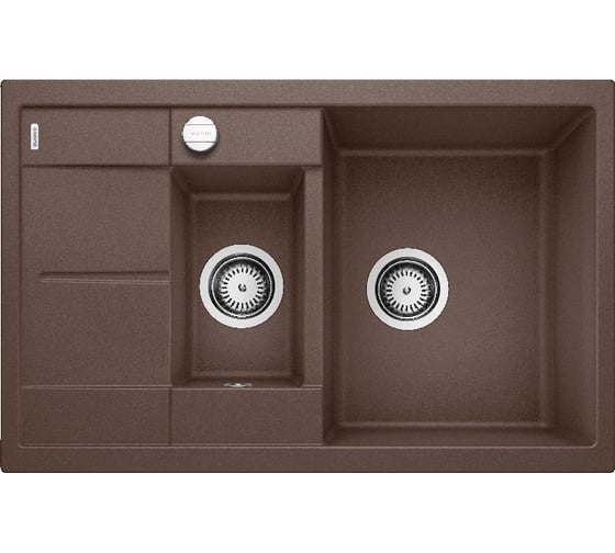 Мойка BLANCO METRA 6S Compact SILGRANIT кофе, с клапаном автоматом 515044