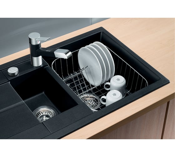 Мойка BLANCO METRA 6S Compact SILGRANIT кофе, с клапаном автоматом 515044