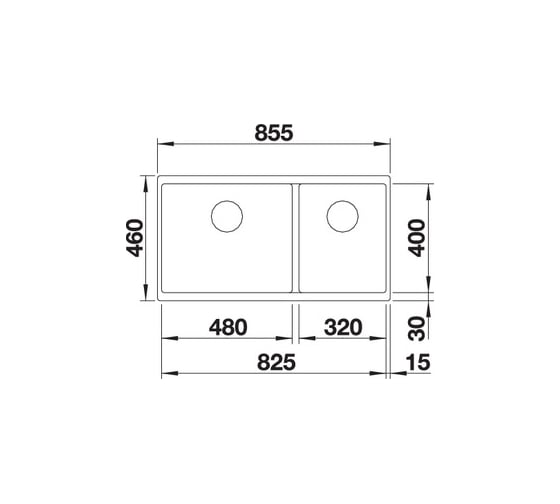 Мойка BLANCO SUBLINE 480 320 U антрацит, с отводной арматурой InFino 523584