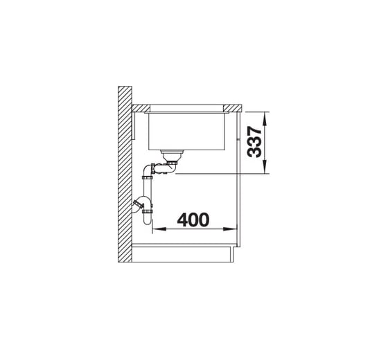 Мойка BLANCO SUBLINE 480 320 U антрацит, с отводной арматурой InFino 523584