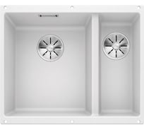 Мойка BLANCO SUBLINE 340 160 U SILGRANIT белый, чаша слева, с отводной арматурой InFino 523552