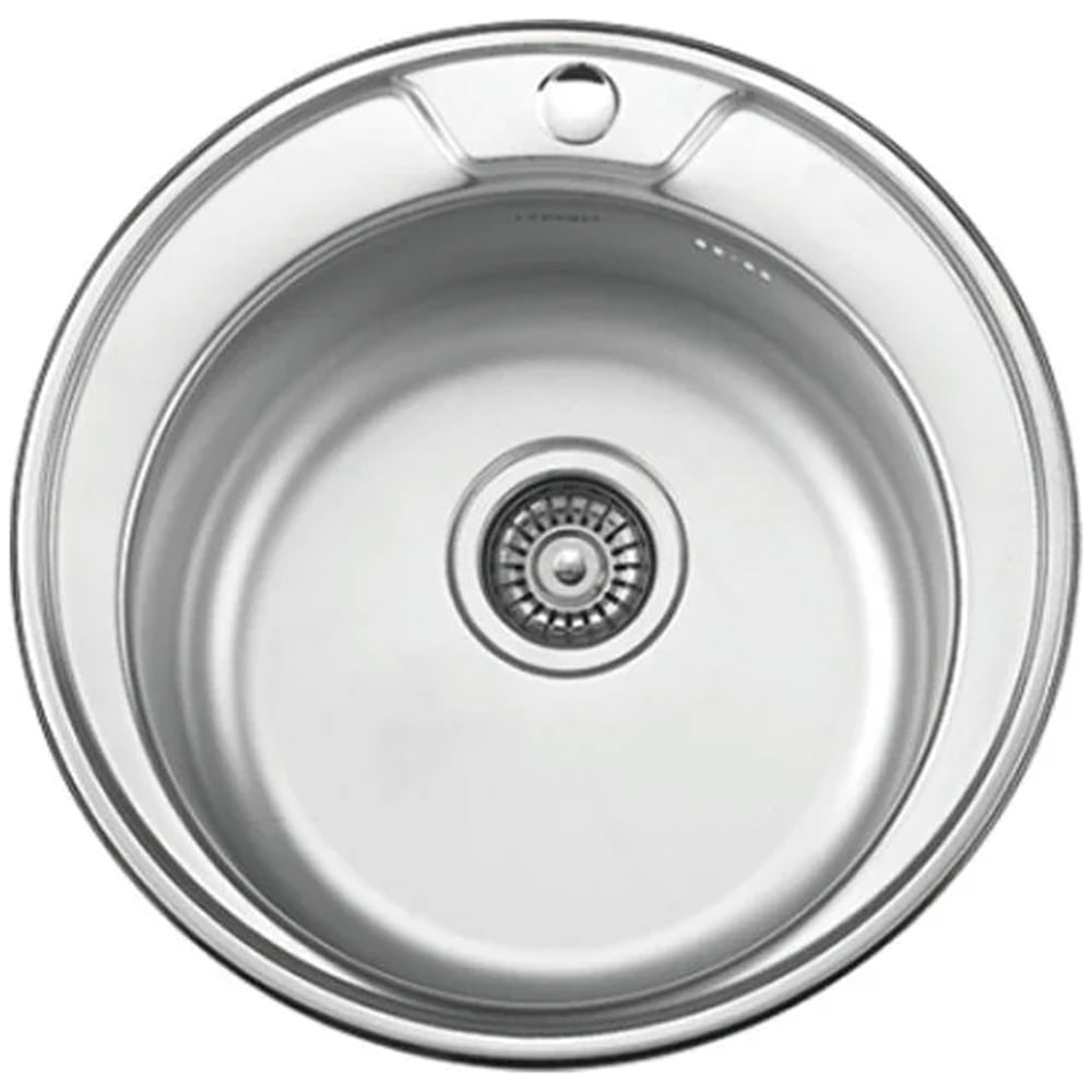 Мойка Ledeme из нержавеющей стали круглая матовая врезная (D490x180 мм ...