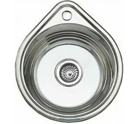 Мойка LEDEME нержавеющая сталь, врезная, капля 450x390x170 мм, 0.8 мм, выпуск 3 1/2, ГЛЯНЦЕВАЯ L94539 869711