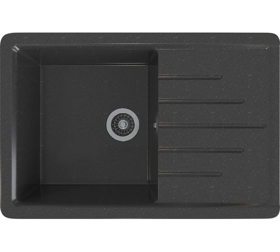 Врезная кухонная мойка GammaStone GS-7 черный GS-7-08
