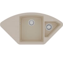 Мойка кухонная из кварцгранита Lemark IRKANA 980 бежевый, комплектация: крепеж, сливная арматура с переливом в комплекте 9910044