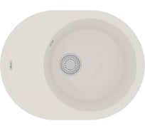 Мойка кухонная из кварцгранита Lemark LACHA 620 жасмин, комплектация: крепеж, сливная арматура с переливом в комплекте 9910052