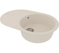 Мойка кухонная из кварцгранита Lemark LACHA 760 шампань, комплектация: крепеж, сливная арматура с переливом в комплекте 9910060