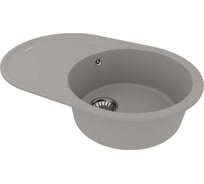 Мойка кухонная из кварцгранита Lemark LACHA 760 грей, комплектация: крепеж, сливная арматура с переливом в комплекте 9910057