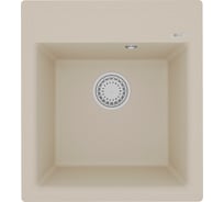 Мойка кухонная из кварцгранита Lemark HANKA 450 цвет: бежевый, комплектация: крепеж, сливная арматура с переливом арт. 9910008