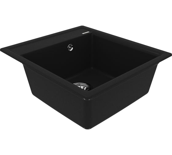 Мойка кухонная из кварцгранита Lemark HANKA 450 цвет: антрацит, комплектация: крепеж, сливная арматура с переливом арт. 9910007