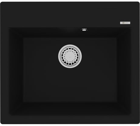Мойка кухонная из кварцгранита Lemark HANKA 570 цвет: антрацит, комплектация: крепеж, сливная арматура с переливом арт. 9910013