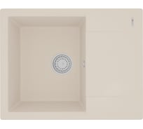 Мойка кухонная из кварцгранита Lemark IMANDRA 640 цвет: шампань, комплектация: крепеж, сливная арматура с переливом арт. 9910024