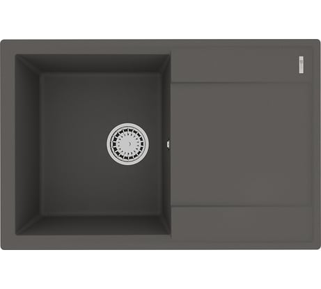 Мойка кухонная из кварцгранита Lemark IMANDRA 760 цвет: серый шёлк, комплектация: крепеж, сливная арматура с переливом арт. 9910029