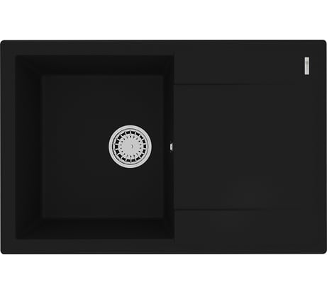 Мойка кухонная из кварцгранита Lemark IMANDRA 760 цвет: антрацит, комплектация: крепеж, сливная арматура с переливом арт. 9910025