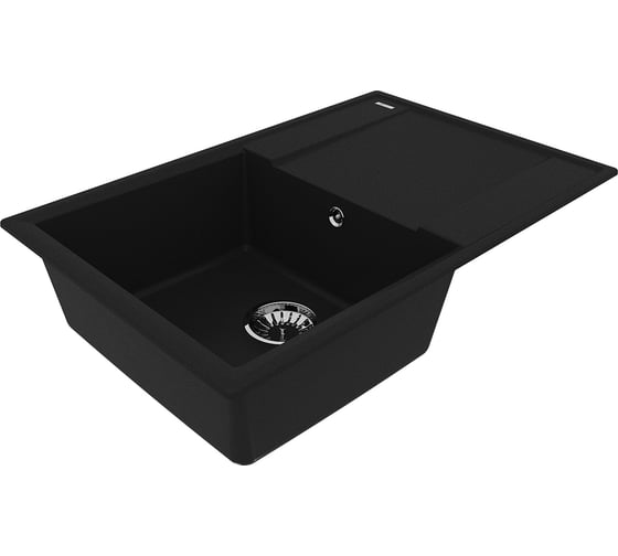 Мойка кухонная из кварцгранита Lemark IMANDRA 760 цвет: антрацит, комплектация: крепеж, сливная арматура с переливом арт. 9910025