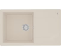 Мойка кухонная из кварцгранита Lemark IMANDRA 840 цвет: шампань, комплектация: крепеж, сливная арматура с переливом арт. 9910036