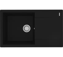 Мойка кухонная из кварцгранита Lemark IMANDRA 840 цвет: антрацит, комплектация: крепеж, сливная арматура с переливом арт. 9910031
