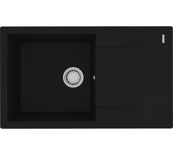 Мойка кухонная из кварцгранита Lemark IMANDRA 840 цвет: антрацит, комплектация: крепеж, сливная арматура с переливом арт. 9910031