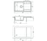 Мойка кухонная из кварцгранита Lemark IMANDRA 840 цвет: антрацит, комплектация: крепеж, сливная арматура с переливом арт. 9910031 4