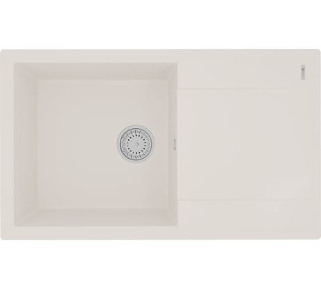 Мойка кухонная из кварцгранита Lemark IMANDRA 840 цвет: жасмин, комплектация: крепеж, сливная арматура с переливом арт. 9910034