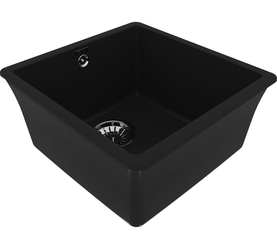 Кухонная мойка из кварцгранита Lemark SINARA 400-U цвет: антрацит комплектация: крепеж, сливная арматура с переливом в комплекте арт. 9910061
