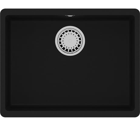 Кухонная мойка из кварцгранита Lemark SINARA 540-U цвет: антрацит комплектация: крепеж, сливная арматура с переливом в комплекте арт. 9910073