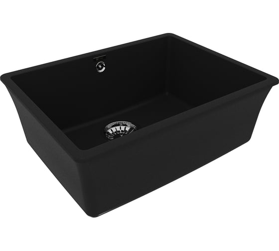 Кухонная мойка из кварцгранита Lemark SINARA 540-U цвет: антрацит комплектация: крепеж, сливная арматура с переливом в комплекте арт. 9910073