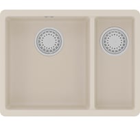 Кухонная мойка из кварцгранита Lemark SINARA 550.2-U цвет: шампань комплектация: крепеж, сливная арматура с переливом в комплекте арт. 9910084