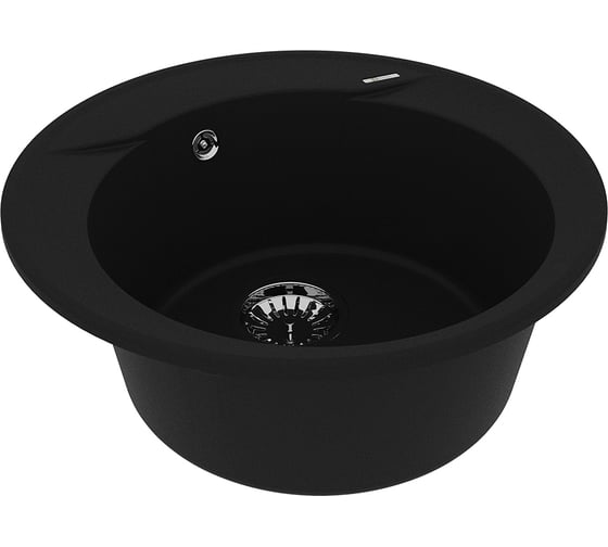 Кухонная мойка из кварцгранита Lemark SULA 550 цвет: антрацит комплектация: крепеж, сливная арматура с переливом в комплекте арт. 9910001