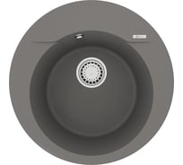 Кухонная мойка из кварцгранита Lemark SULA 550 цвет: серый шёлк комплектация: крепеж, сливная арматура с переливом в комплекте арт. 9910005