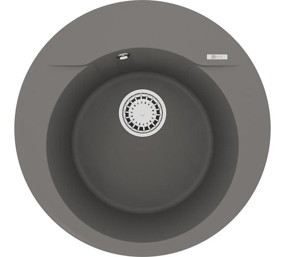 Кухонная мойка из кварцгранита Lemark SULA 550 цвет: серый шёлк комплектация: крепеж, сливная арматура с переливом в комплекте арт. 9910005