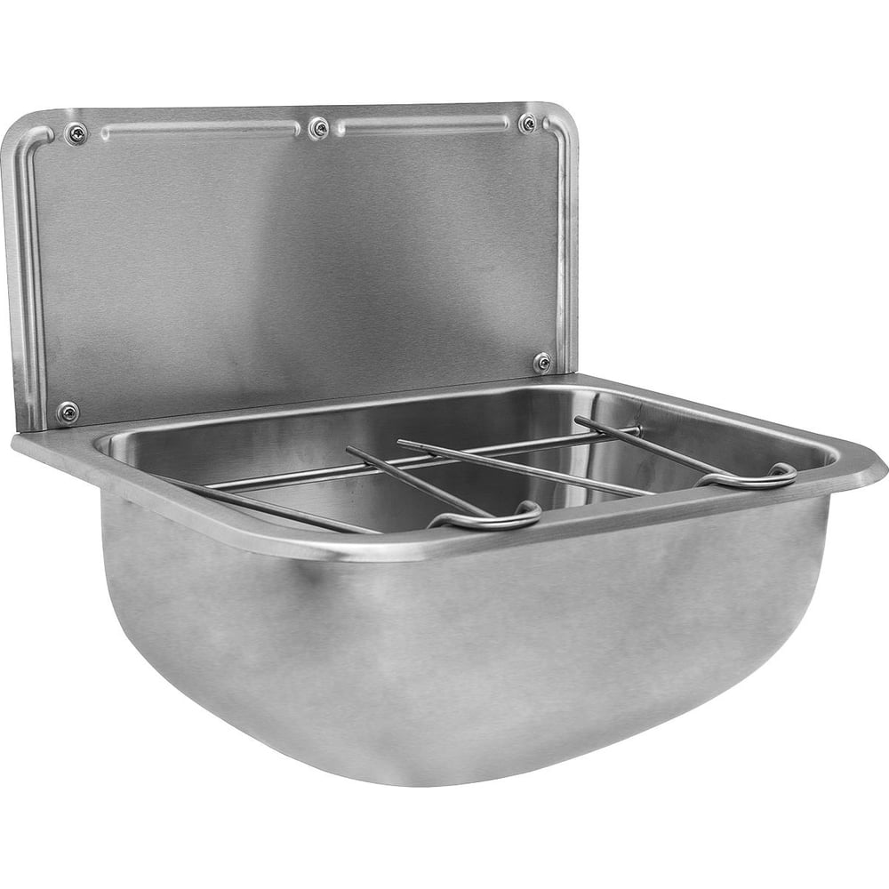 Раковина настенная Nofer с фартуком и съемно-откидной решеткой ...