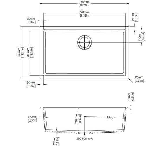 Мойка LONGRAN Enigma ENG780.460 Onyx ENG780.460 - 10