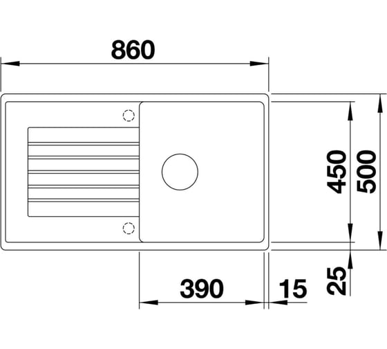Мойка BLANCO ZIA 5S SILGRANIT антрацит 520511