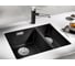 Мойка Blanco SUBLINE 340 160 U SILGRANIT антрацит чаша слева с отводной арматурой InFino 523548 2