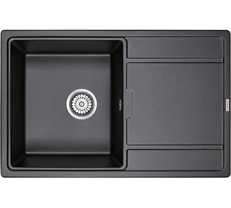 Гранитная мойка Paulmark FLUGEN 50-780 черный 780х500 мм PM217850-BL