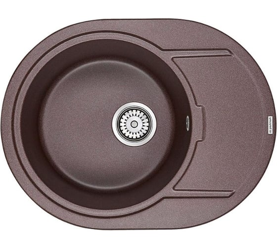 Мойка кварцевая Paulmark OVAL кофе 650х500 мм PM316502-CO 1