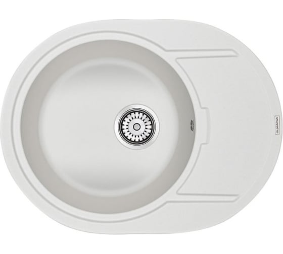 Мойка кварцевая Paulmark OVAL PM316502-WH белый 650х500 мм PM316502-WH