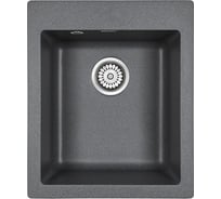 Гранитная мойка Paulmark KANTE 40 графит 415х490 мм PM104249-DG