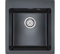 Гранитная мойка Paulmark KANTE 45 черный металлик 460х510 мм PM104651-BLM