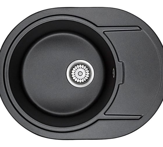 Мойка кварцевая Paulmark OVAL черный 650х500 мм PM316502-BL