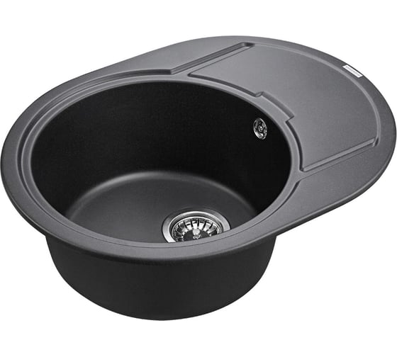 Мойка кварцевая Paulmark OVAL черный 650х500 мм PM316502-BL