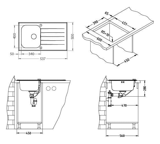 Мойка Alveus GLASSIX 10 1099462