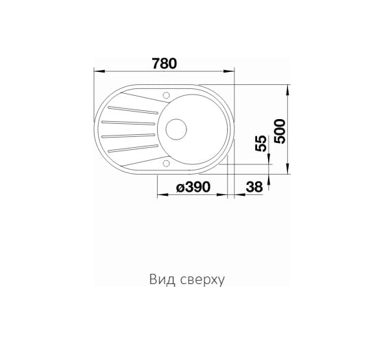 Мойка BLANCO TAMOS 45 S Silgranit антрацит 521390