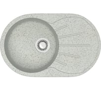 Мойка AQUADREAM матовая 110/Q10 (светло серая), овал с крылом, 730x450x215 УТ000026780