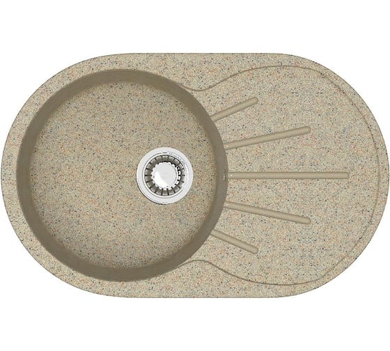 Мойка AQUADREAM матовая 110/Q5 ((песочый), овал с крылом, 730x450x215 УТ000026776