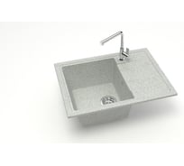 Мойка AQUADREAM матовая 151/Q10 (светло серая) прямоуг с крылом, 645x505x218 УТ000026788